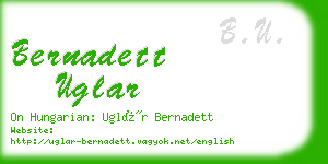 bernadett uglar business card